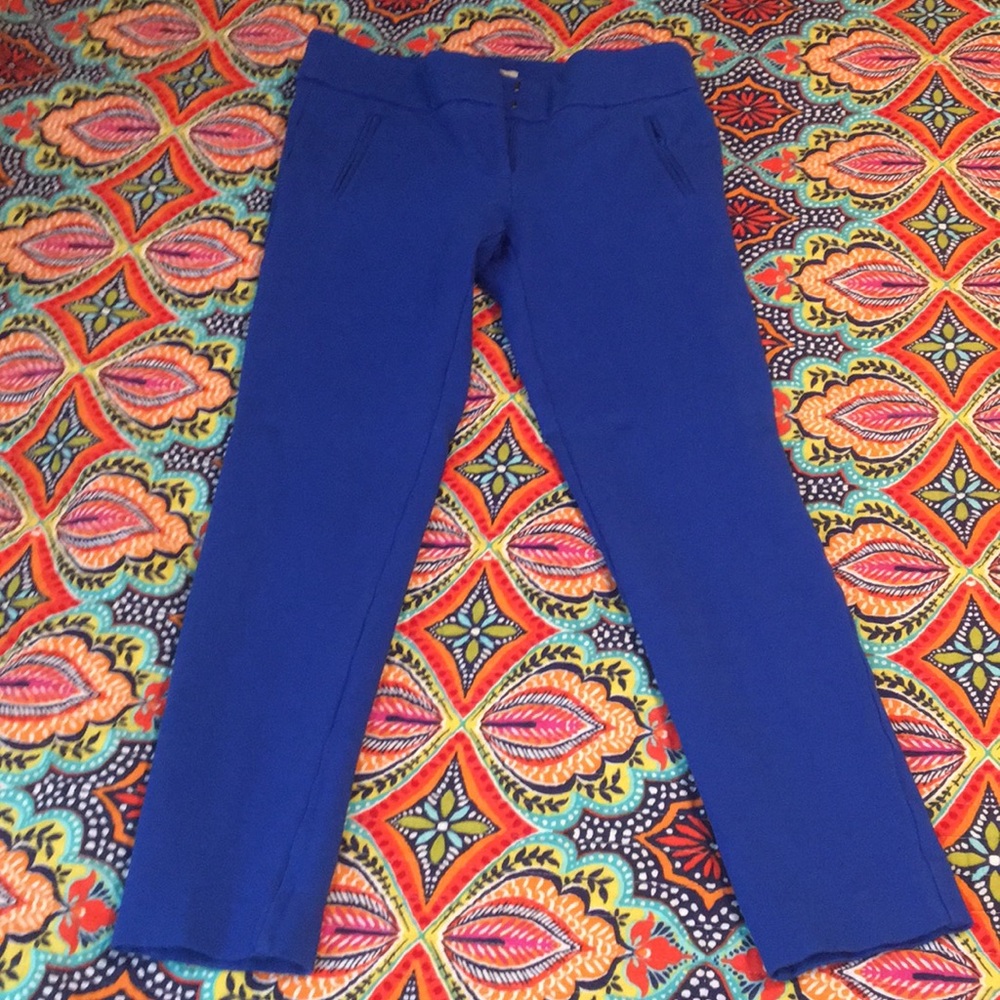 Loft Marisa blue stretchy pants size 4